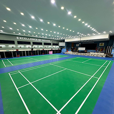 Successful application of Guardwe PVC Interlock Tile — A indoor badminton facitily
