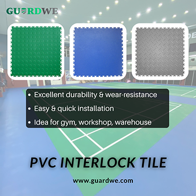 Successful application of Guardwe PVC Interlock Tile — A indoor badminton facitily
