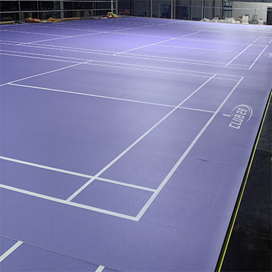 Guardwe Delivers 10 Custom Purple 6.0mm Badminton Courts to U.S. Club