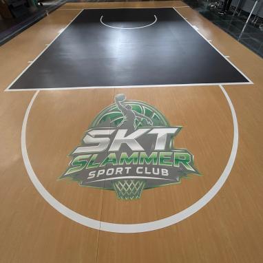 6.0mm Maple Wood Grain PVC Basketball Flooring Project
