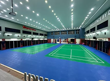 Successful application of Guardwe PVC Interlock Tile — A indoor badminton facitily