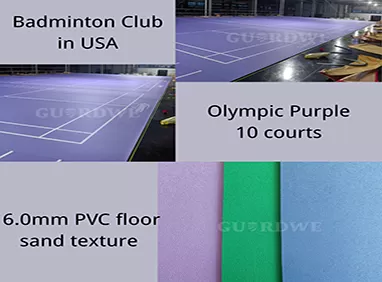 Guardwe Delivers 10 Custom Purple 6.0mm Badminton Courts to U.S. Club