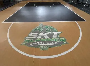 6.0mm Maple Wood Grain PVC Basketball Flooring Project
